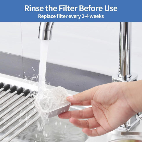 20 Pack Ceramic Cat Water Fountain Replacement Filters - 16 Pet Fountain and 4 Foam Filters for Tritone/Fiumi