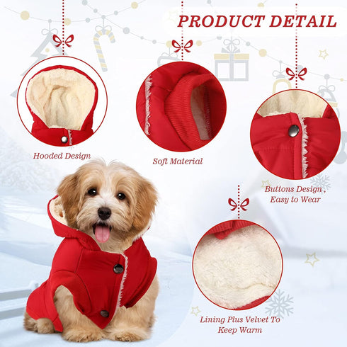3 Pcs Pet Dog Sweater Jacket, Large, Knitwear Hoodie Clothes, Warm Winter Costume for Puppies
