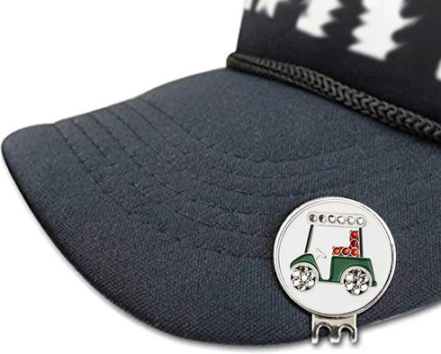 Golf Ball Markers with Hat Clips for Men Women, Removable Crystal Golf Ball Marker with Magnetic Clip