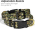 Reflective Cute Camouflage Dog Collar, Soft Nylon Adjustable Pet Collar for Small Dogs, Quick Release Buckle for
