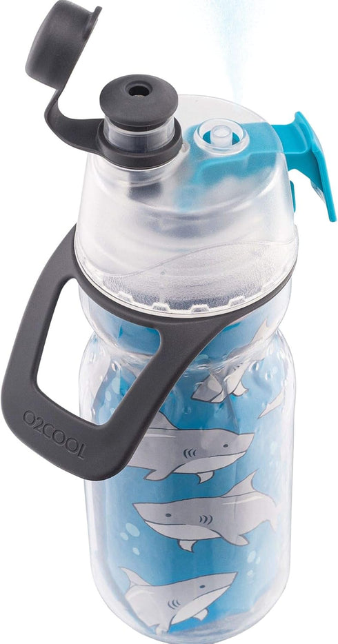 O2COOL Mist 'N Sip Misting Water Bottle, 2-in-1 Mist and Sip Function, Kids Sports Water Bottle - 12 oz