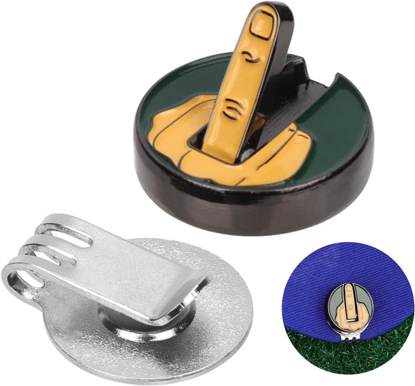 Magnetic Golf Hat Clip, Funny Golf Ball Marker with Three-Tooth Cap Clip for Golf Accessories