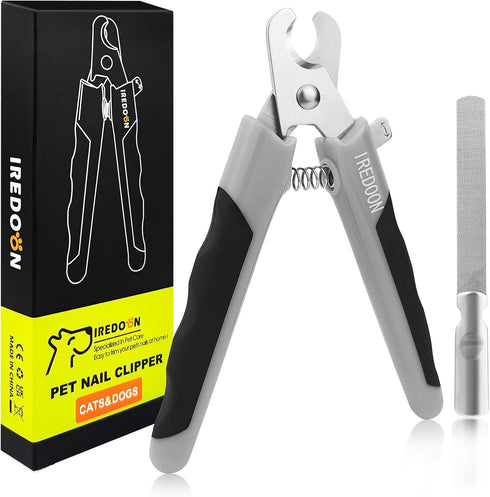 IREDOON Dog Nail Clippers and Trimmer, Ultra-Sharp Pet Nail Clippers with Nail