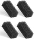 Pawfly 4 Pcs Replacement Filter Pads for 3-10 Gallon Internal Aquarium Filter, Black Bio Foam for Water Filtration,