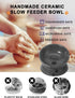 Y YHY Raised Cat Food Bowl, Ceramic Elevated Dish with Title Angle to Protect Cat's Spine, Anti Vomiting, Grey