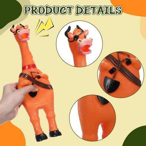 8 Toys(12.6 Inch,Animal Pcs Silly Rubber Chicken Screaming Chicken Dog Toy with Squeaker Large Squeaky Prank Noise