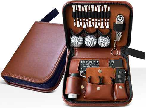 SANTA CASA Father's Day Golf Gift Set, Complete Accessories for Dad, with 3 Golf Balls, Bag Case
