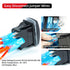 FXC Rocker Switch Aluminum Panel, 4 Gang Toggle Switches Dash, 5 Pin ON/Off, 2 LED Backlit for Boat Car Marine Blue