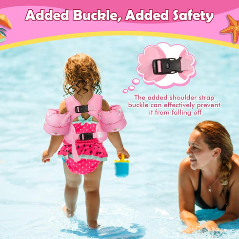 13-30/20-50/22-66lbs, Swimming MoKo Toddler Swim Vest for Kids Swim Arm Floaties Cartoon Water Wings Pool Float Vests