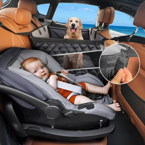 Hammock Cars/SUV/Truck(L-28 22 20.5in) MIXJOY Dog Car Seat for Large Medium Dogs, Back Seat Extender for Pets