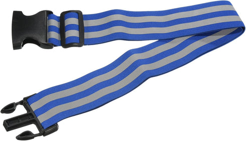 Reflective Belt Bands - High Visibility Safety Reflector Tape Gear for Cycling Running Night Walking (26x2 Inch, Blue)