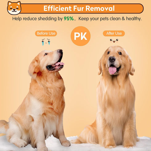 Dog & Cat Brush: Self Cleaning Slicker Brush for Pets, Upgraded Dog Brush for Shedding, Massaging, Grooming