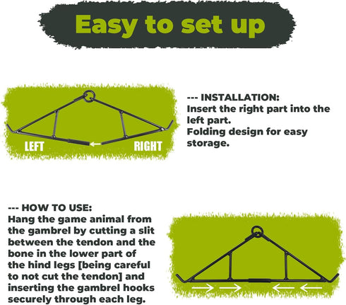 Highwild Game Hanging Gambrel & Hoist Kit