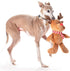 Midlee Christmas Reindeer Plush Dog Toy with Scarf, Squeaky Holiday Pet Gift