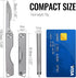 KeyUnity KK01 Titanium Folding Knife, Utility EDC Pocket Knife with #24 Replaceable Blade for Outdoor Use