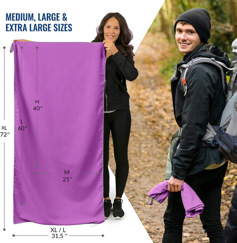 4TH Backpacking, Swimming, 3 VENTURE Quick Dry Travel Towel - Fast Drying Ultra Soft Microfiber Towels - Essential