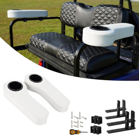 Golf Cart Armrest with Cup Holder for Rear Seat Kit
