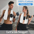 (2PC, 16"x43") 100% White Workout Towels for Gym - Cotton, Breathable, Soft & Absorb - Sweat Towel for Men & Women