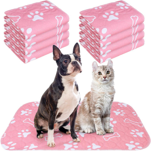 BEAUTYZOO 8 Pack Washable Pee Pads for Dogs, Reusable Puppy Pads for