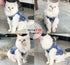 Dog Jean Jacket, Blue Denim Lapel Vest Coat Costume for Small Medium Dogs and Cats (L)
