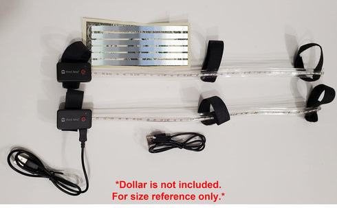 Third Kind Set 2 Stroller Lights Bike Lights of LED Rechargeable Lights with Straps