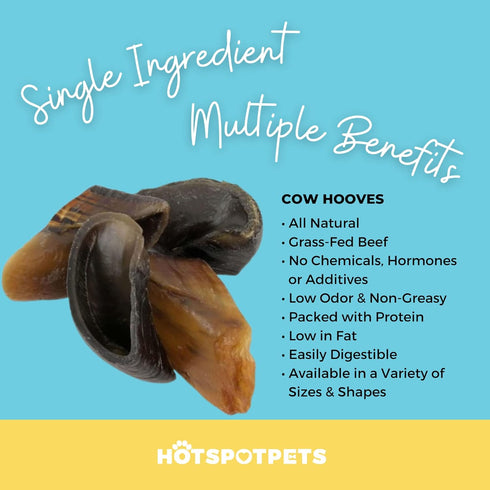 hotspot pets Full-Size Cow Hooves for Dogs | All-Natural Long Lasting Chews from Grass Fed Cattle