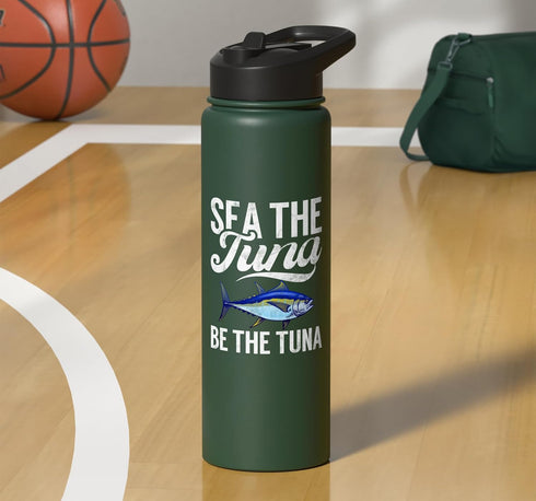 Tuna Fishing Gear Sea the Tuna Be the Tuna Fishing Stainless Steel Insulated Water Bottle