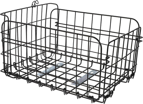Zerodeko Foldable Bike Basket Rear Rack Storage Basket Steel Material Thickened Black