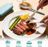 6 Sets Set Set JEPELUS Reusable Travel Utensils with Case, Collapsible Cutlery for Lunch Box, Portable Camping Fork