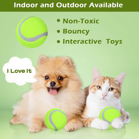 50 Packs Dog Mini Tennis Balls, Training Pet Tennis Toys Yellow Ball for Large Medium Small Dogs
