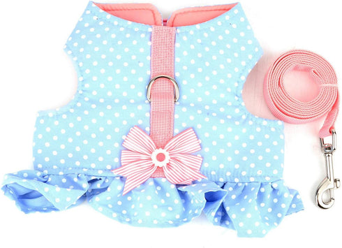 SELMAI Cat Harness and Leash for Walking, Escape Proof Dot Vest Harness for Small Dogs and Kittens