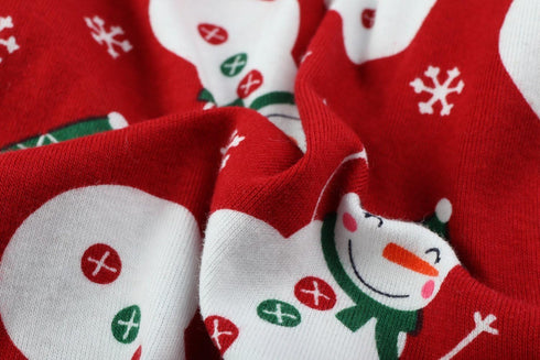 Lanyarco Cute Snowman Dog Pajama Reindeer Small Pet Clothes, Christmas Dog Pajamas Shirts, Red, Back Length 12"