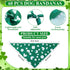 108 Set Reginary Pcs St. Patrick's Day Dog Bandanas Bulk with Neck Ties Washable Adjustable St. Patrick's Day Dog