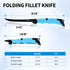 5.5'' 5Cr15 Mossy Oak Fillet Knife, Folding Fillet Knife with Razor Sharp Stainless Steel Blade, Non-Slip Handle