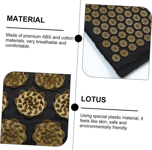 2pcs Set Portable Acupressure Yoga Mat and Pillow with Storage Bag Lightweight Acupuncture Massage for Neck for Users