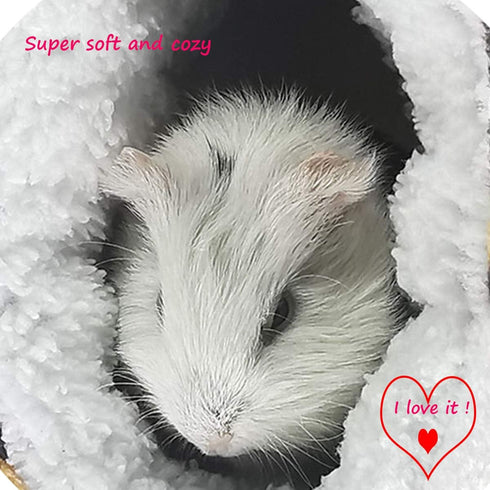 LEFTSTARER Guinea Pig Accessories - Sugar Glider Cage Accessories, Hamster Rat Toys, Ferret Hammock (Heart-Brown)