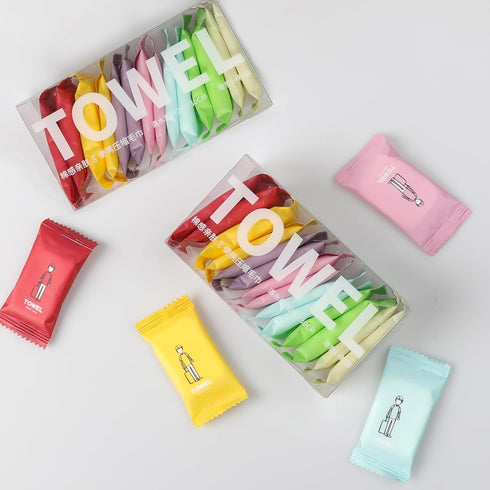 LLMSIX 28PCS Disposable Compressed Towels Tablets Portable Disposable Compressed Towels Reusable Cotton Facial