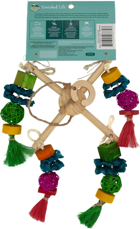 Oxbow Enriched Life Spin 'N Chew, Natural Wood Chew Toy for Rabbits, Guinea Pigs, and Hamsters, Promotes Dental Health