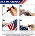 KINGTOP USA Golf Flag 20x14 Inch, Tube Inserted Dual-layer Nylon, Standard Putting Green Flags for Practice