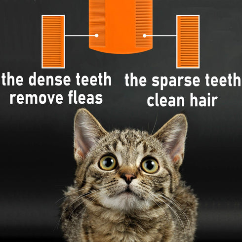 Flea Comb for Cats, 4 Pcs Lice Comb for Dogs, Double Sided Cat Comb for Short Hair by MoHern