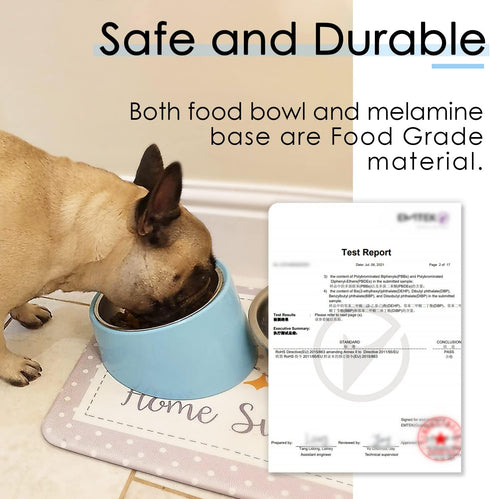 SuperDesign Mess Free 15° Slanted Bowl for Dogs and Cats, Tilted Angle Bulldog Bowl Dog Feeder, Non-Skid & Non-Spill