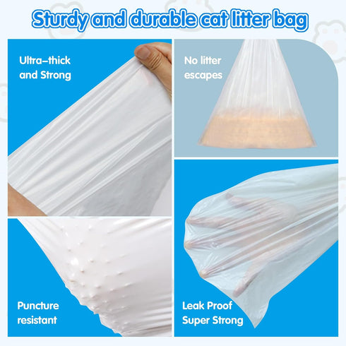 120count MW-SC01 MW-SC02 1.5 22 lb 17.7 19.7 Automatic Litter Box Bags for Cat High-Density Polyethylene Compatible