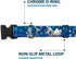 Buckle-Down Plastic Clip Collar - Frozen Olaf Poses/Snowflakes Blues - Large, 1" Wide, Fits 15-26" Neck