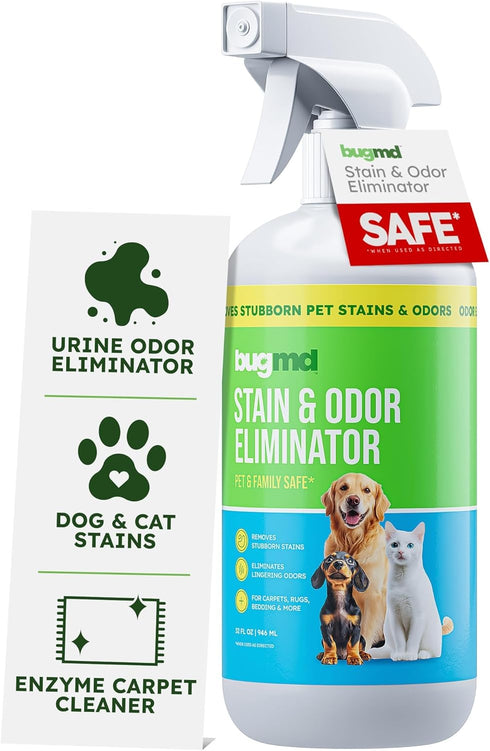 BugMD Enzyme Cleaner for Dog & Cat Urine | Pet Stain and