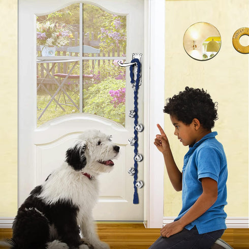GINIDEAR Dog Bells to Go Outside & Puppy Potty Training, Adjustable Dog Door Bell Ring to Go Potty, Handmade