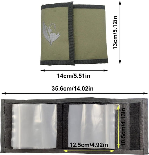 High Grade10 Clear Pocket Leader Wallet Size 4X4 inch Fly Fishing Tippet Case Tippet Storage Fly Fishing Great for Pre-Tied Carp and Catfish Rigs(Light Grey)