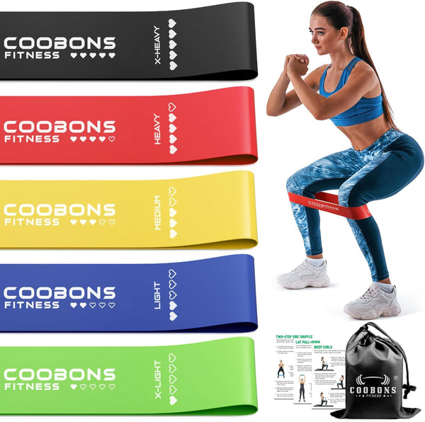 Resistance Bands for Working Out, Exercise Bands for Women & Men, Latex Elastic Bands for Yoga, Pilates, Fitness