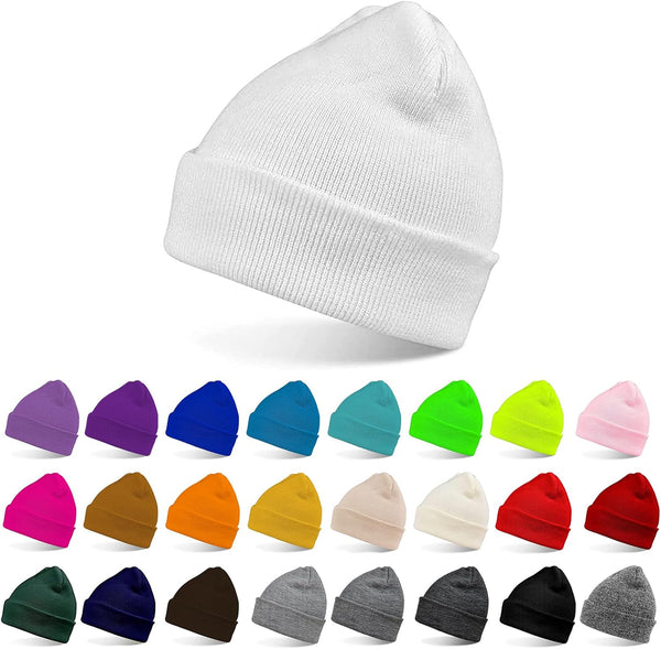 ZOORON Knit Beanies Hats for Men Women Winter Cuffed Beanies Hats Men's Women's
