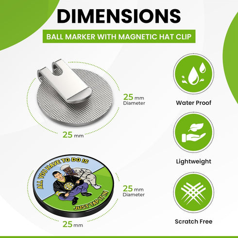 Ultimate Happy and Chubbs Gilmore Golf Ball Marker - Premium Accessories for Enhanced Golfing Experience