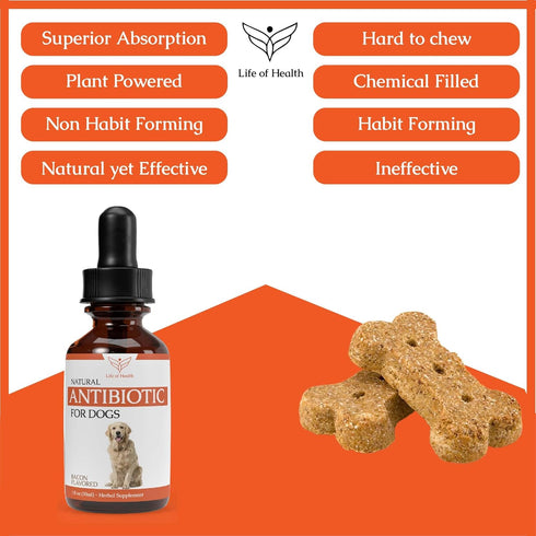 Natural Antibiotics for Dogs, Dog Ear Infection Treatment, Yeast Infection Relief, 1 oz